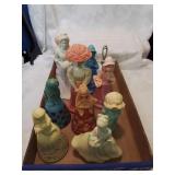 Flat of avon female figure perfume bottles