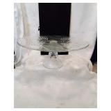 Glass dessert plateau for ten inch cake
