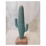 Ceramic cactus eleven inches tall