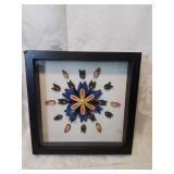 Framed quilling art ten by ten inches