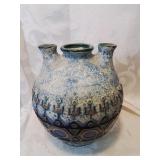 Mostly blue pottery vase