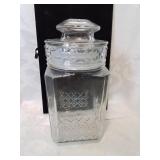 Glass candy jar with lid