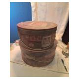 Set of two round fall motif , hatboxes