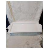 White ceramic serving platter eighteen inches