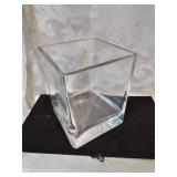 Very heavy glass clear vase