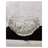 Pattern glass bowl with sawtooth rim