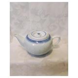 Blue and white ceramic teapot