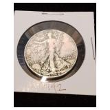 Nineteen forty two silver half dollar