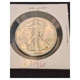 Nineteen forty six silver half dollar