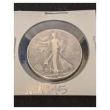 Nineteen forty five silver half dollar