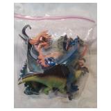 Bag of toy dinosaurs