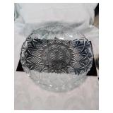 Pattern glass shallow serving bowl twelve inches