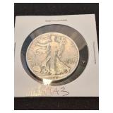 Nineteen forty three silver half dollar