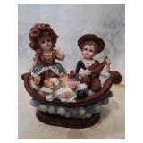 Boy and girl in boat