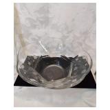 Large  glass  etched serving bowl