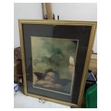 Framed decorator angel print twenty two by t