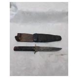 Hunting knife in case