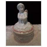 Angel ceramic trinket box