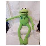 Plush kermit the frog