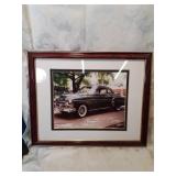 Framed vintage chevrolet car photo twelve by