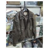 Brown leather jacket size x l