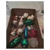 Vintage blown glass and other christmas ornaments