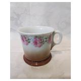 German shaving mug with floral decoration