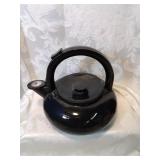 Black enamel modern teapot