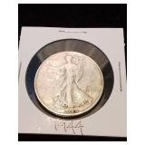 Nineteen forty four silver half dollar