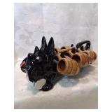 Ceramic dog decanter with attached mugs