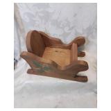 Holiday wooden sleigh