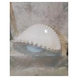 I believe this to be fenton , glass molded fruit