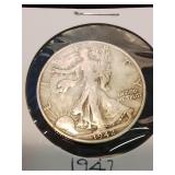 Nineteen forty two silver half dollar