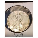 Nineteen forty four silver half dollar
