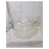 Pyrex double boiler style casserole with lid