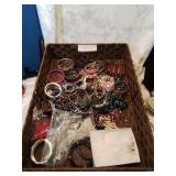 Lattice tray of estate jewelry