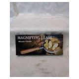 New magnifying glass with wooden handle