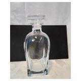 Decanter with glass stopper nine inches tall