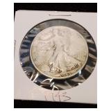 Nineteen forty three silver half dollar