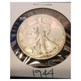 Nineteen forty four silver half dollar