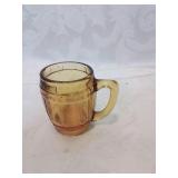 Amber smug toothpick holder or shot glass