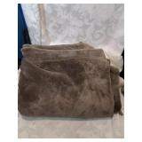 Brown plush lap blanket