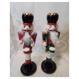 Pair of drummer boy taper candle holders , ten