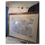 Framed savannah , georgia , art twenty six by