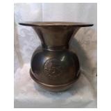 Brass spittoon ten inches tall