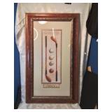 Nicely framed golf print sixteen by twenty eight