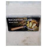 New magnifying glass with wooden handle