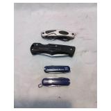 Group\nOf four folding pocket knifes
