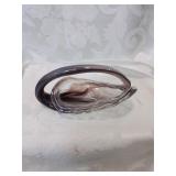 Hand blown artist glass dish