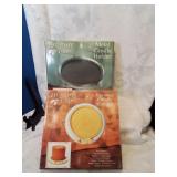 Group of two holiday time candle holders 9 inch